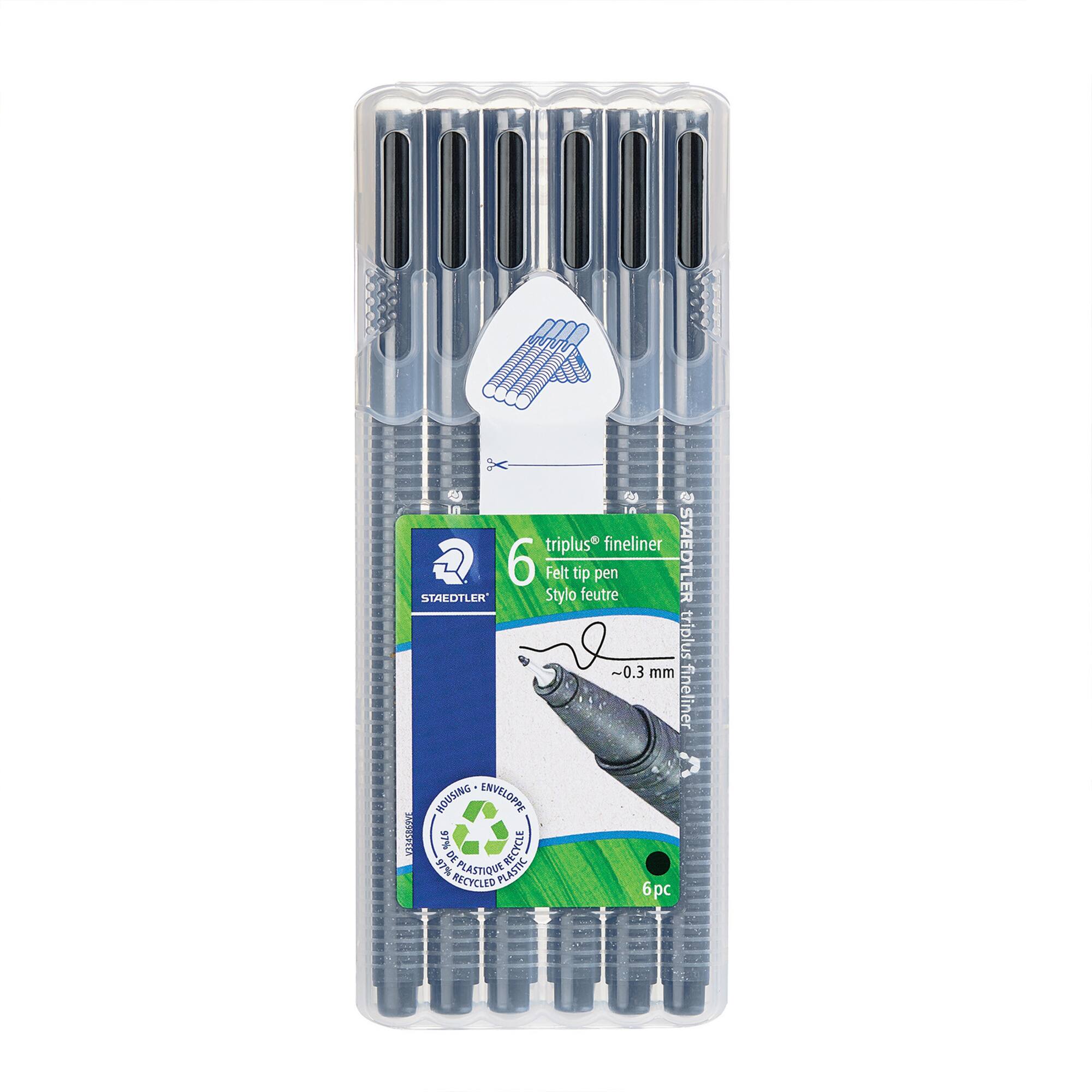 STAEDTLER® Triplus® 0.3mm Black Superfine Fineliner Pens, 6ct.
